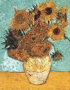 Vincent Van Gogh Vase with Twelve Sunflowers Norge oil painting reproduction